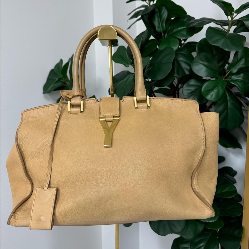 JR12147 YSL Saint Laurent Classic Y Cabas Tote Calf Leather